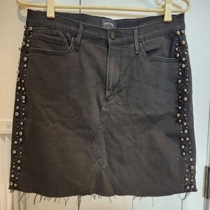 DRIFTWOOD Black Mini Skirt With Beafs